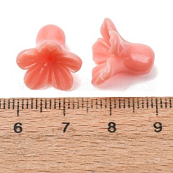 Perles sculptées en corail synthétique teint&nbsp;GG-CBAE64B-01A-04