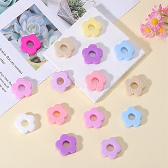 18 Stück 9 Farben Blumen-Blumenperlen aus lebensmittelechtem&nbsp;SIL-SZ0001-19