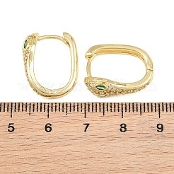 Micro ottone spianare zirconi Orecchini a cerchio&nbsp;KK-CBAD104-04G-G