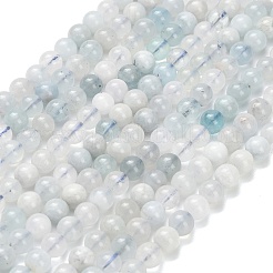 Natürliche Aquamarin Perlen Stränge&nbsp;G-F826-B01-6mm