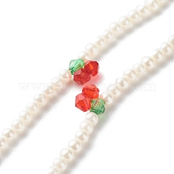 Runde Muschelperlen-Kirschperlenketten&nbsp;X1-NJEW-TA00001