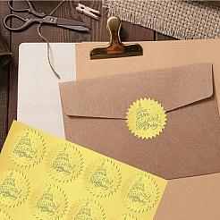 12 Blatt selbstklebende Aufkleber mit Goldfolienprägung&nbsp;DIY-WH0451-023