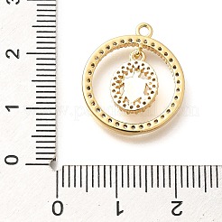 Ottone micro spianare pendenti zirconi&nbsp;KK-G519-05G-04