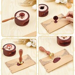 Siegelstempel aus Messing mit Holzgriff&nbsp;AJEW-WH0412-0370