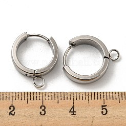 Boucles d'oreilles créoles en acier inoxydable 201 résistantes au ternissement&nbsp;STAS-A167-01T-P