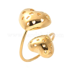 Anello aperto in acciaio inossidabile 304 per donna&nbsp;RJEW-Z088-03G