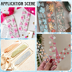 DIY-Lesezeichen-Sets mit transparenter Acryl- und Polyesterquasten-Dekoration&nbsp;DIY-SP0001-92D