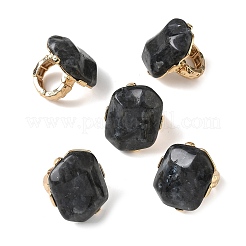 Anillos de labradorita natural y aleación para mujer&nbsp;RJEW-G375-01G-05