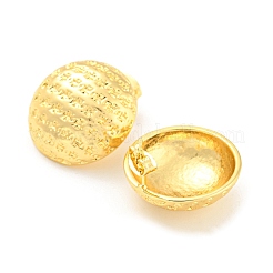 Orecchini a bottone rotondi piatti in ottone placcato a cremagliera&nbsp;EJEW-A028-37G