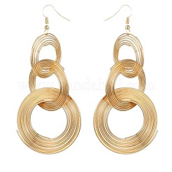 Boucles d'oreilles pendantes multicouches en alliage rétro&nbsp;FS-WG10A8D-01
