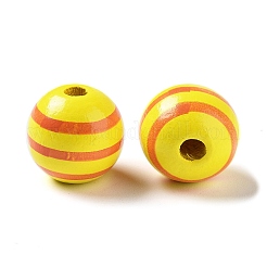 Perles européennes en bois imprimées&nbsp;WOOD-M010-05A