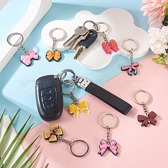 12 porte-clés nœud papillon en plastique PVC&nbsp;KEYC-TA0001-54