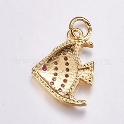 Pendentifs avec zircon cubiques à micro-pavés en laiton&nbsp;X-ZIRC-G125-77G