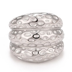 Anello da dito spesso e testurizzato in acciaio inossidabile 304 anti-ossidazione per uomo e donna&nbsp;RJEW-B040-08P