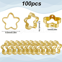 100 Stück Gestell aus Messingperlenrahmen&nbsp;KK-SP0002-26G