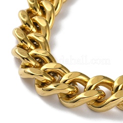 Ionenplattierung (IP) 304 Edelstahl Cuban Link Kette Halsketten&nbsp;NJEW-P288-18G