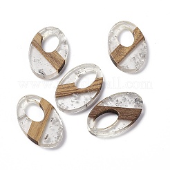 Pendentifs en résine transparente et bois de noyer&nbsp;RESI-M027-02K