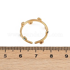 Bagues de manchette ouvertes en acier inoxydable 304 avec strass pour femmes&nbsp;RJEW-K301-07G-01