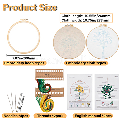 2 juego de 2 estilos de kits de bordado de diy&nbsp;DIY-GF0009-97A
