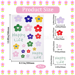 Selbstklebender Blumen-Autoaufkleber aus PVC&nbsp;DIY-WH0453-57D