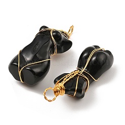 Natürlichen Obsidian Anhänger&nbsp;G-K338-30G-07