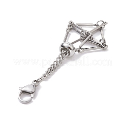 Decorazione pendente porta pietra vuota in ottone macramè&nbsp;HJEW-JM01269-02