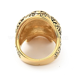 Anello con teschio in acciaio inossidabile 316 con croce&nbsp;RJEW-C030-02C-AG