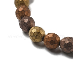 Brins de perles d'hématite synthétique non magnétiques avec placage sous vide pvd&nbsp;G-F682-01A