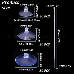100 Stück transparente PVC-Saugnäpfe&nbsp;PVC-GO0001-01