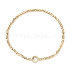 Stretch-Armbänder aus Messing mit runden Perlen&nbsp;BJEW-JB12933