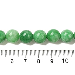 Naturels teints en blanc perles de jade brins&nbsp;G-M402-C04-12