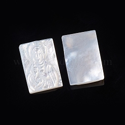 Cabochon delle coperture bianche naturali&nbsp;SSHEL-D083-22B
