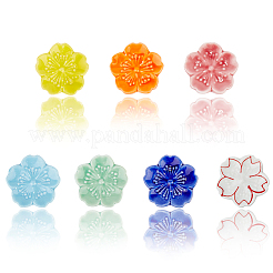 7 repose-baguettes en porcelaine Sakura 7 couleurs&nbsp;AJEW-CP0008-73