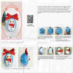 Kit de porte-clés à feutrer à l'aiguille sur le thème de noël avec instructions&nbsp;DIY-F111-04