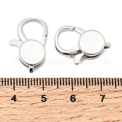 Fermagli a moschettone in ottone smaltato e tondi piatti&nbsp;KK-Z147-02P-01B