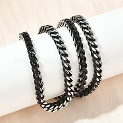 Colliers en chaîne de blé en acier inoxydable 304 de 5 mm pour femmes et hommes&nbsp;NJEW-Z093-04EB