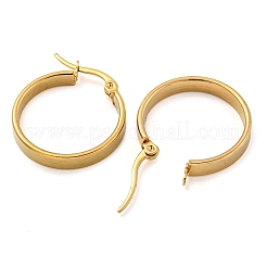 Orecchino a cerchio in acciaio inossidabile 202 con placcatura sotto vuoto pvd&nbsp;EJEW-H003-35G-02