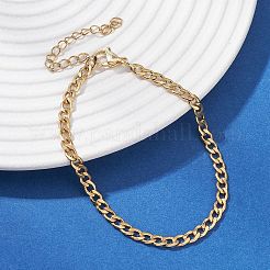 304 Edelstahl Cuban Link Kettenarmbänder für Damen&nbsp;BJEW-JB12681