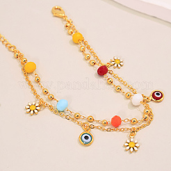 Bracelets de cheville double couche pour femmes&nbsp;YM0620