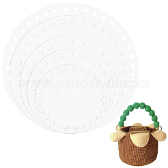 5 base de cesta de crochet acrílica transparente de 5 estilos&nbsp;DIY-PH0009-20