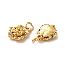 Pendenti in zirconi cubici trasparenti in micro pavè di ottone&nbsp;ZIRC-P086-22