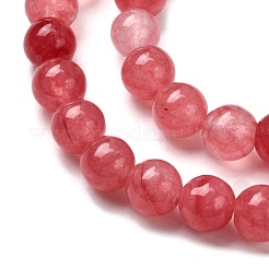 Gefärbt natürlichen weißen Jade Perlen Stränge&nbsp;G-M402-C03-26