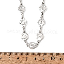 Collane da donna con catena a maglie cave a spirale in acciaio inossidabile 304&nbsp;NJEW-JN06395-02