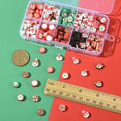 200 Stück 10 Stile handgemachte Polymer Clay Weihnachtsmotivperlen&nbsp;CLAY-FS0001-52