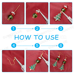 DIY-Sets zum Basteln von Ohrringen mit Weihnachtsmotiven&nbsp;DIY-SC0019-45