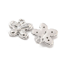Messing micro pave klar zirkonia charme&nbsp;KK-Z044-19P
