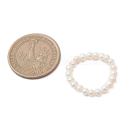 Fingerringe mit Naturperlen für Damen&nbsp;RJEW-JR00963-02