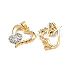 Pendentifs avec zircon cubiques à micro-pavés en laiton&nbsp;KK-C132-03C-G