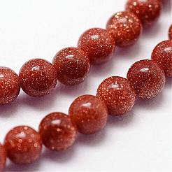 Goldstone-Perlen Stränge&nbsp;G-N0200-01A-3mm