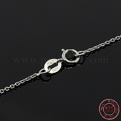 Colliers unisexes tendance anti-ternissement en argent sterling plaqué rhodium 925 chaîne à maillons&nbsp;STER-M034-A-07
